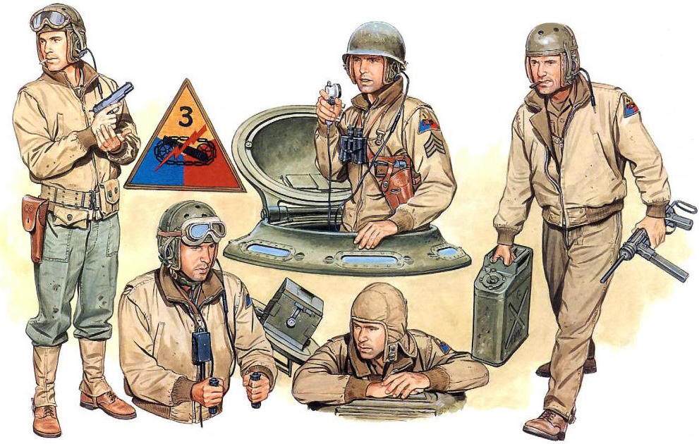 Tripulação de Tanque Médio do Exército dos EUA na Segunda Guerra Mundial